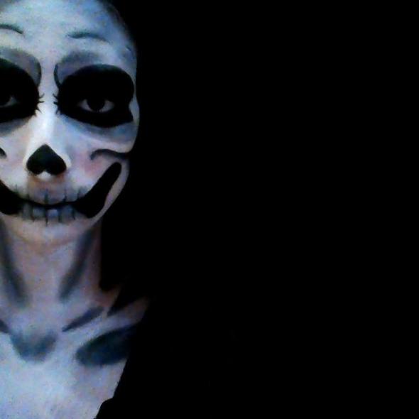 Sabrina Flores Skull Makeup